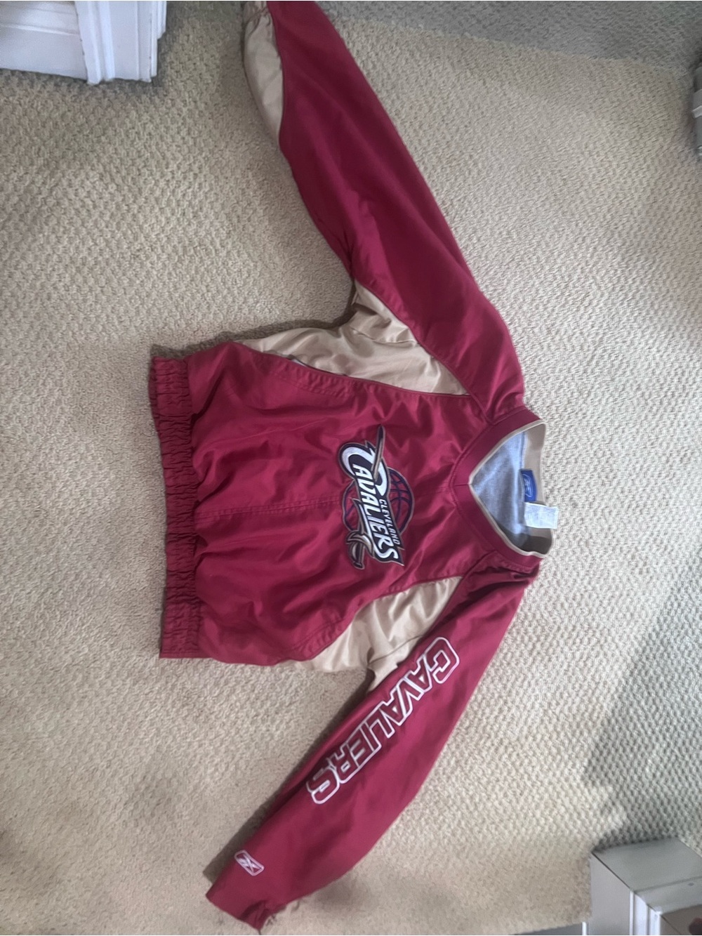 Reebok Kids Maroon and Tan Cavaliers Pullover Jacket